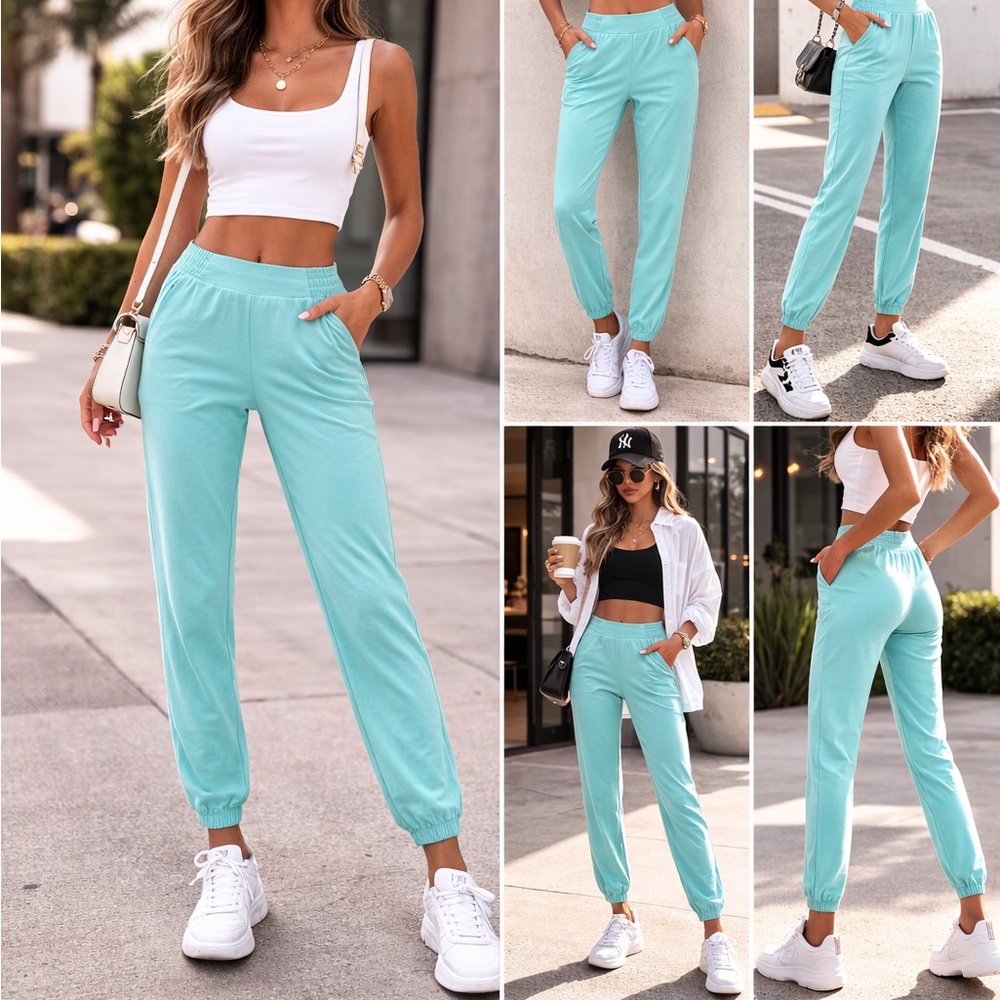 Athleta Lightweight Jogger Pants – Size 10 – Mint Green
